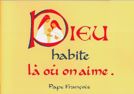 Carte de voeux chrétienne : citation pape francois